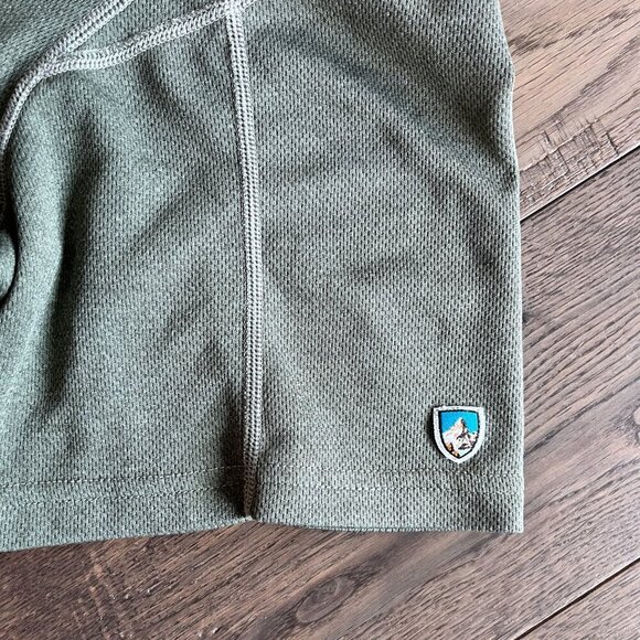 Kuhl Men's Coffeena Short Sleeve Quarter Zip Shirt Green Gray Size L Outdoors - Picture 4 of 6